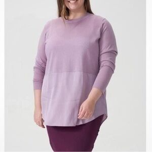 NWT Universal Standard Mixed Media Merino Wool Top Elderberry - 4XS (00-0)
